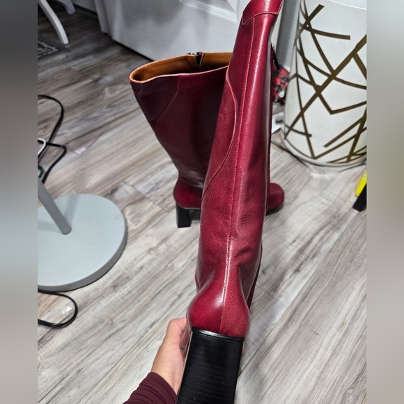 Giancarlo Paoli Mid Calf Boots Leather Rounded Toe Sz 36 Zip Up - Picture 7 of 16